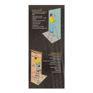 Scara metalica Z-TOOLS cu 3 trepte, pliabila, 105cm inaltime, 46cm lungime, 67cm latime, suport 150kg, ZTS8087 - Img 4