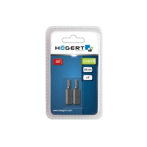 Set 2 bucati bit-uri pentru surubelnita HOGERT, 25mm, fabricat din otel S2, rezistent la deformare, profil hexagonal 1/4", HT1S344 - Img 2