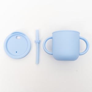 Set hranire bebelus din silicon Z-TOOLS, 6 piese, farfurie compartimentata 23x18x2.5cm, bol cu capac 13x5cm, baveta reglabila 32x23cm, tacamuri 14x3.5cm, canita antrenament 8x9cm, ZTS9097 - Img 7