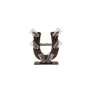 Suport forma potcoava Zilan plus 6 pahare 50ml, 18x24x10 cm, 1kg, EXT9942 - Img 2