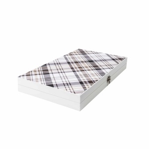 Tabla de joc Z-tools, joc de table din piele ecologica, 48x58x30cm, alb/maro, pliabila, ZTS5512-2 - Img 4