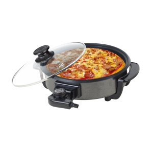 Tigaie electrica Zilan 36cm, putere 1500W, termostat reglabil, capac de sticla, NON-STICK, 40x22x40 cm, ZLN4957