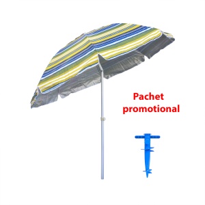 Umbrela protectie solara Zilan, diametru 2m, structura metalica, inclinabila, suport ajustabil din otel, inaltime 2.1m, ZTS8486_1 - Img 1
