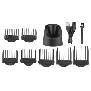 Aparat de tuns electric Zilan 8 in 1, reincarcabil, cu protectie IPX6, incarcare rapida, utilizare cu fir si fara fir, ecran LED, dimensiuni de ras 3/4-6/7-9/10-12/16-18/22-14/28-30mm, 21x22x8 cm, 2kg, ZLN8702 - Img 5