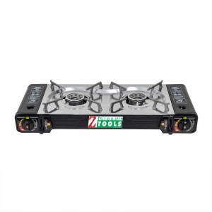 Aragaz camping Zilan cu 2 arzatoare, alimentare cu doză de gaz, 2x2.5kw, 62x28x11 cm, ZTS5618