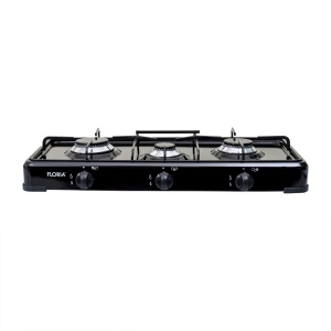 Aragaz Zilan cu 3 arzatoare, alimentare butelie, 1kw+1.5kw+2kw, metal emailat, 63x33x11 cm, ZLN7138 - Img 2