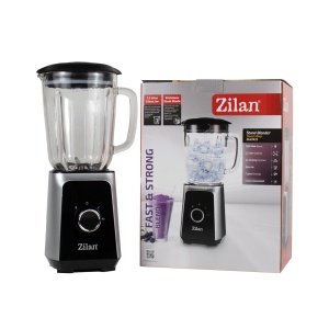 Blender Zilan, 1000W, 1.5L, 12 viteze + impuls, vas sticla, lame inox, design modern, 14x16x38 cm, ZLN3925 - Img 2