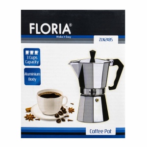 Cafetiera espresso Floria, capacitate 3 cesti, aluminiu argintiu, 150 ml, 12x10x17 cm, ZLN2485 - Img 4