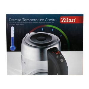 Cana fierbator electrica Zilan, capacitate 1.7L, putere 2200W, control temperatura digital, sticla borosilicata, 26x20x23 cm, ZLN3949 - Img 6