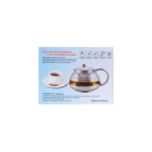 Ceainic cu infuzor Zilan, sticla si inox, 600ml, argintiu, 13x13x8 cm, 1531 - Img 4
