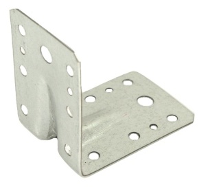 Coltar metalic Zilan, 90x90x65 mm, nervurat, pentru lemn, cod 90X90X65 - Img 2