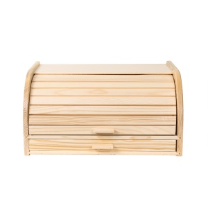 Cutie paine Zilan, lemn brad, 38.5x28x20 cm, cu tocator si sertar, 1075 - Img 4