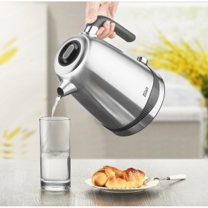 Fierbator electric Zilan din inox, digital, 2200W, temperatura reglabila 40-100 grade C, capacitate 1.7L, detasabil, ZLN1000 - Img 3