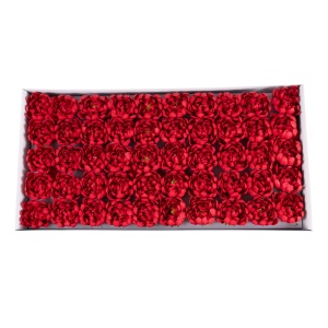 Flori de nuferi din sapun love, 50 buc/set, parfumate, 7 cm, dreptunghiular, rosu, CD4083-5 - Img 1