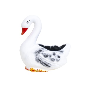 Ghiveci ceramica Zilan, lebada alb, 21cm lungime, 21cm inaltime, 14cm latime, EXT7065