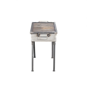 Gratar carbune Z-tools, metal, 40x30 cm, 10 cm, 3 mm, mobil, negru, EXT9909 - Img 4