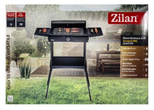 Gratar electric Zilan cu picior, 2400W, suprafata neteda 280x440 mm, inaltime reglabila, usor de curatat, transportabil, ZLN3789 - Img 2