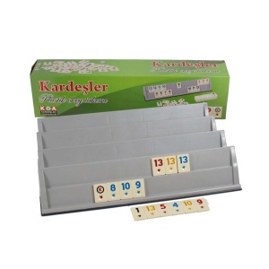 Joc de societate Z-tools, rummy din plastic, 43cm x 6.5cm x 10cm, pentru 2-4 jucatori, set complet, 745
