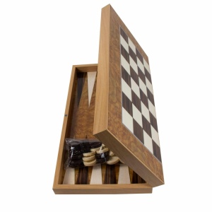 Joc de table Z-tools, lemn lacuit, 50x50 cm, pliabil, 2 zaruri, 30 piese, multicolor, 987 - Img 3