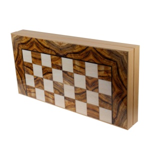 Joc de table Z-tools, lemn lacuit, 50x50 cm, pliabil, cu 2 zaruri si 30 piese, 987-1 - Img 1