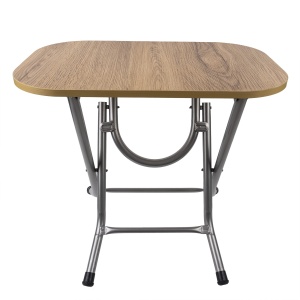 Masa plianta Zilan, 80x50x75 cm, MDF laminat, picioare metalice, ideal pentru casa sau camping, ZLN2517_STEJAR - Img 2