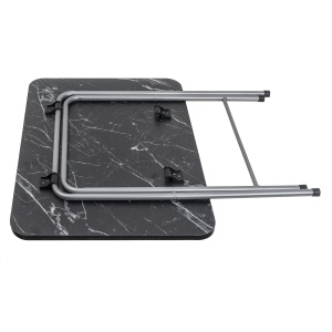 Masa plianta Zilan cu blat mdf 60x80x70cm, picioare metal, plus 4 scaune pliant, suport 100kg, ZLN6975_4S - Img 4