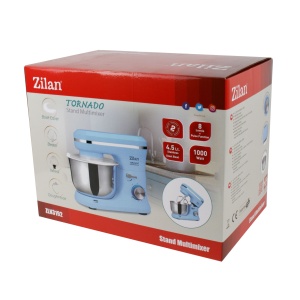 Mixer cu bol Zilan, inox, 4.5L, 1000W, 6 trepte viteza, 36x22x28 cm, ZLN3192 - Img 4