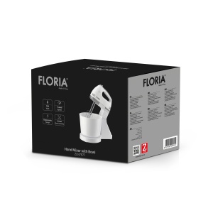Mixer de masa Zilan cu bol plastic, 150W, 7 viteze, capacitate 2L, alb, ZLN7577 - Img 2