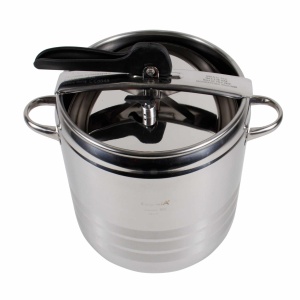 Oala inteligenta sub presiune Zilan, inox, capac 14L, maner ergonomic, 3 straturi baza, compatibila inductie, 36x36x36 cm, ZLN6232