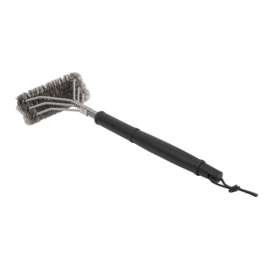 Perie de sarma Zilan pentru gratar, 3 straturi de sarma, inox galvanizat, 42x16x5 cm, ZTS9086 - Img 1