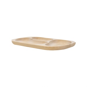 Platou servire Zilan din lemn natural de fag, ideal pentru fripturi, aperitive si peste, atmosfera rustica, 30x20x5 cm, EXT6176 - Img 3