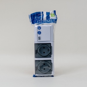 Priza dubla Zilan cu capac transparent, 16A/250V, IP44, 200x76x50 mm, ELPL-0327-33 - Img 2