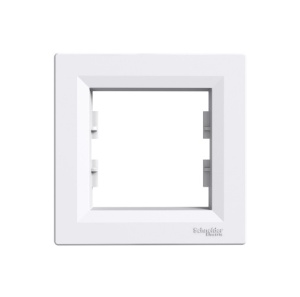 Rama decorativa Schneider Asfora, 83x83x9 mm, alb, ABS lucios, 1 post, EPH5800121