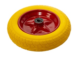 Roata pentru roaba Z-tools, ax subtire, din spuma poliuretanica, diametru total 34cm, alam despre greutate maxima 100 Kg, cod 4593 - Img 2