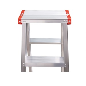 Scara dubla din aluminiu Zilan, 2x4 trepte, pliabila, inaltime 113cm, latime 81.5cm, greutate maxima 150kg, ZTS8188 - Img 3