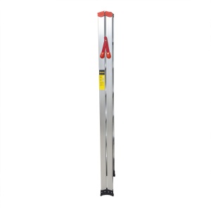 Scara dubla Zilan din aluminiu, 2x7 trepte, pliabila, inaltime 198cm, latime 130cm, greutate maxima 150kg, ZTS8191 - Img 2