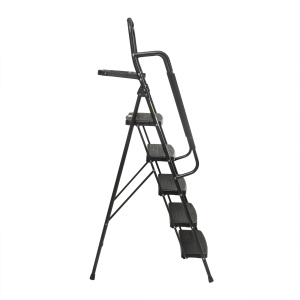 Scara metalica Zilan cu 5 trepte, inaltime 175cm, lungime treapta 38cm, latime treapta 20cm, balustrada 85cm, greutate maxima 130kg, ZTS8082 - Img 2
