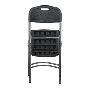 Scaun pliant Zilan pentru terasa, plastic, negru, 46x38x86 cm, greutate maxima 150kg, ZTS8192B - Img 5