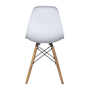 Scaun Zilan bucatarie/living, alb, material polipropilena/lemn/otel, inaltime 79cm, latime 42cm, greutate maxima 120kg, ZTS8186 - Img 2