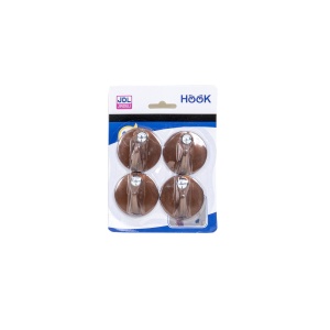 Set 4 cuiere Zilan din plastic cu adeziv super rezistent, diametru 5cm, 6x16x3 cm, 1kg, 268 - Img 4