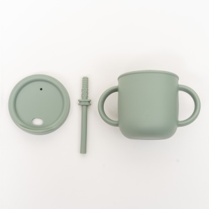 Set hranire bebelusi din silicon Z-TOOLS, 6 piese, model dinozaur, farfurie compartimentata 23x18x2.5 cm, bol cu capac 13x5 cm, baveta ajustabila 32x23 cm, lingurita si furculita 14x3.5 cm, canita cu toarte 8x9 cm, ZTS9094 - Img 4