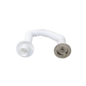Sifon scurgere Zilan, plastic alb, lungime 34-80 cm, diametru 7 cm, ZTS8284