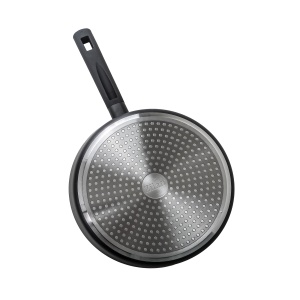 Tigaie adanca Zilan, 26cm, aluminiu, capac sticla, suprafata antiaderenta, gri inchis, ZLN0881 - Img 5