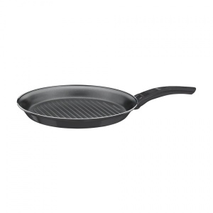 Tigaie grill Zilan, aluminiu, non-stick, diametru 28 cm, neagra, ZLN2126