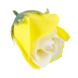 Trandafiri sapun 50 buc/set, alb-galben, 5 cm diametru, 6.5 cm inaltime, brand love, cod SF003-25 - Img 2