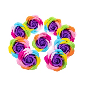 Trandafiri sapun multicolori Love, 9 buc/set, 8 cm inaltime, 1 cutie, CD4080-MiezMov - Img 1