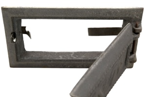 Usa soba Zilan cu cenusar, model palmieri, fonta negru mat, manere ceramice, dimensiuni 250x270 mm, 250x140H mm, 6,85 Kg, cod 4523 - Img 6