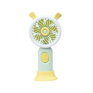 Ventilator de mana Zilan, alimentare USB, 3 viteze, suport, verde, 20x9.5x5 cm, ZTS8241 - Img 2