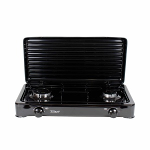Aragaz 2 arzatoare Zilan, alimentare butelie, 1600W, compact, metal emailat, 32x53x11 cm, ZLN0025_2 - Img 1