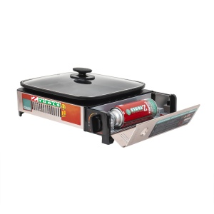 Aragaz camping Zilan, 1 arzator, alimentare butelie, 2.1kw, sticla, 46x31x9 cm, ZTS5616 - Img 3